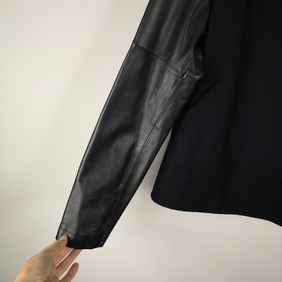 Danier leather wool and leather coat - Picture 9 of 16